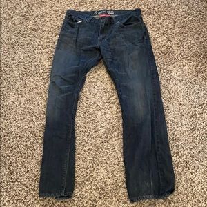 Comfy, slim straight jeans